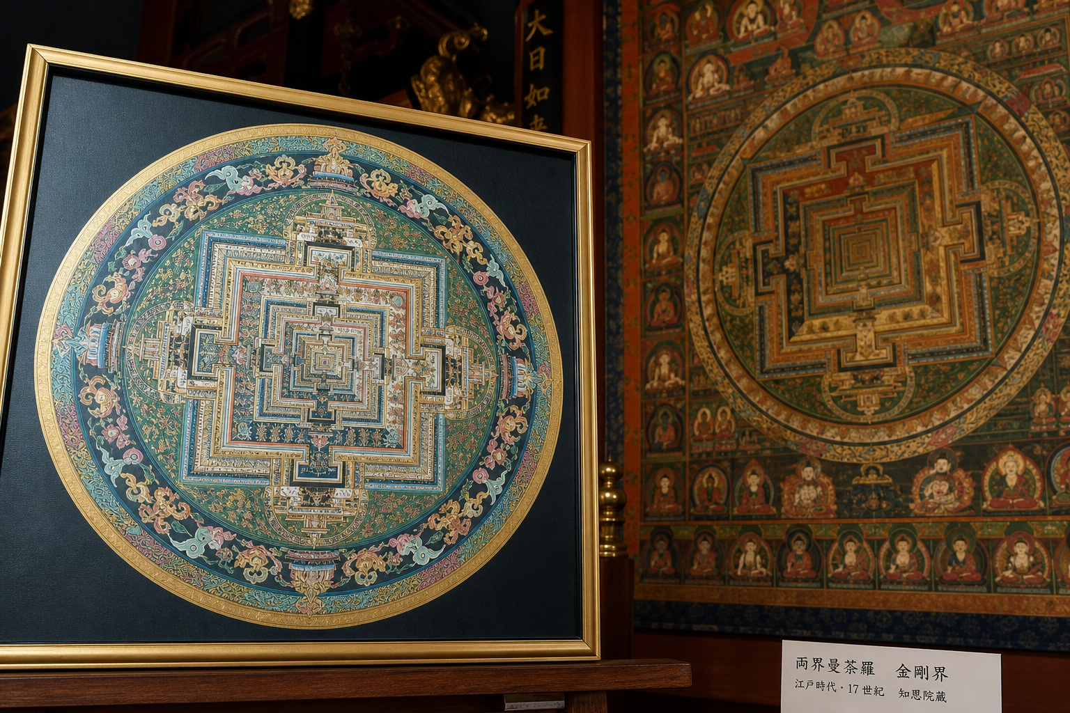 写真:ご自身が描いた曼荼羅アート作品の写真を入れる。寺院の曼荼羅との共通点が伝わるカットが望ましい