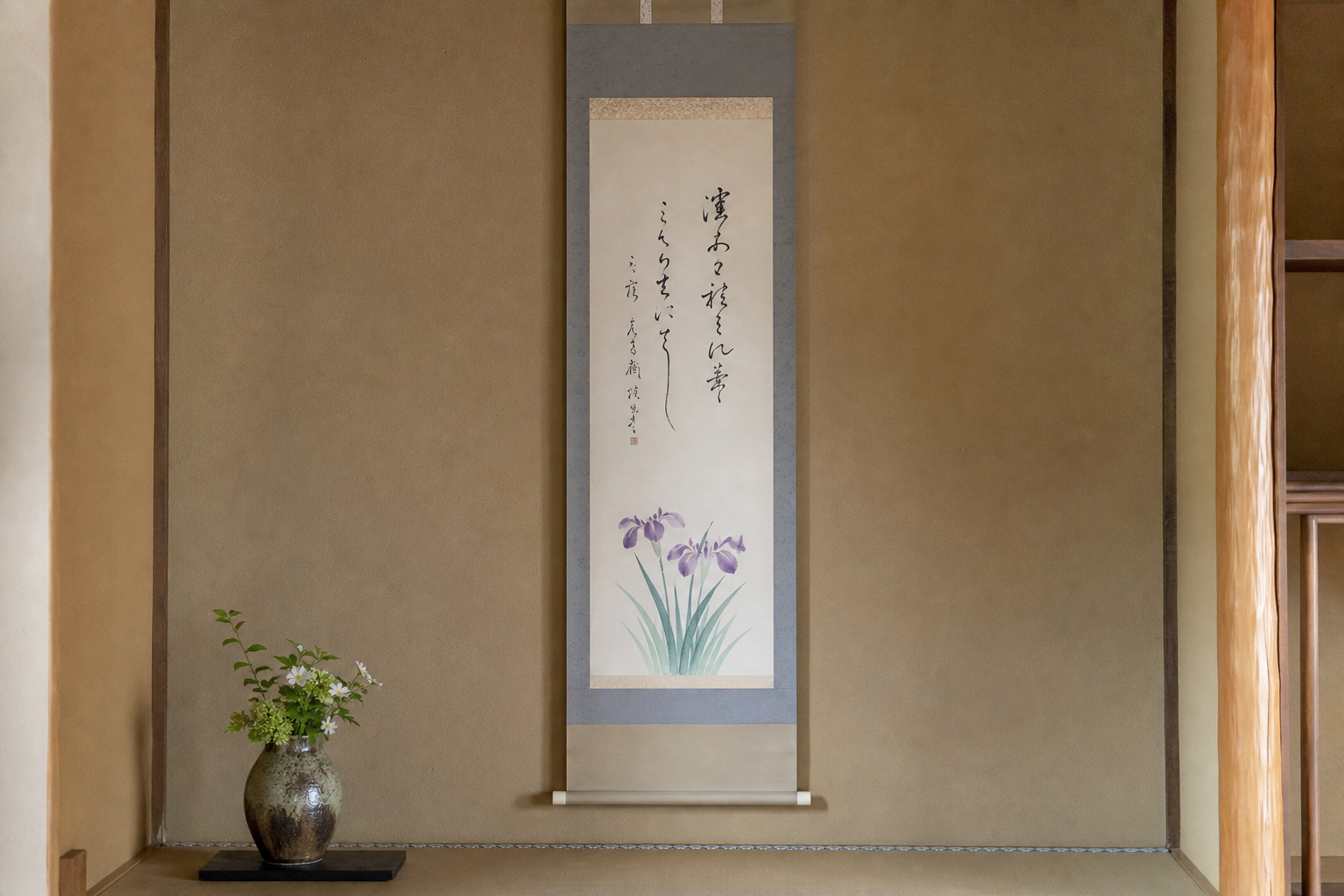 写真:4月〜6月のいずれかの季節に、ご自身が実際に飾った掛け軸の写真を入れる