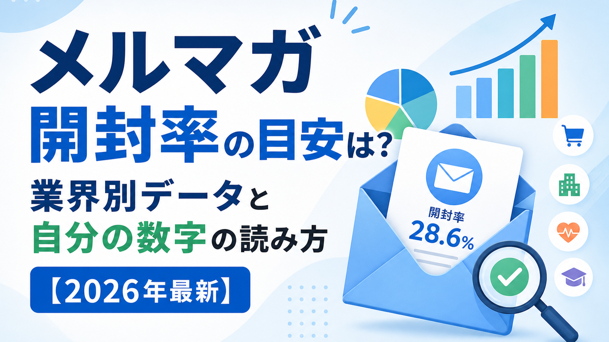 メルマガ開封率の目安は?業界別データと自分の数字の読み方【2026年最新】