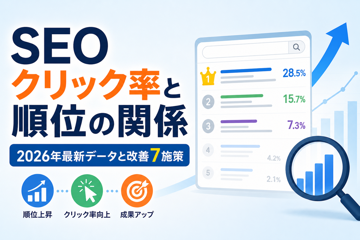 SEOクリック率と順位の関係|2026年最新データと改善7施策