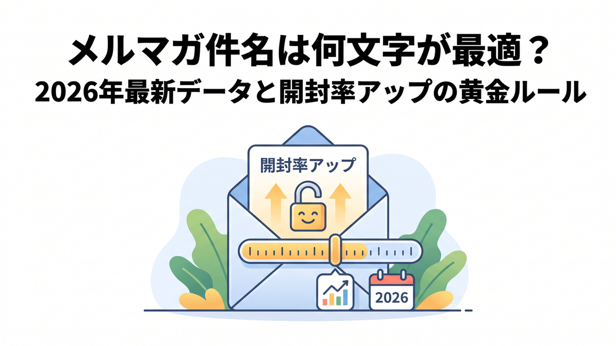 メルマガ件名は何文字が最適？2026年最新データと開封率アップの黄金ルール