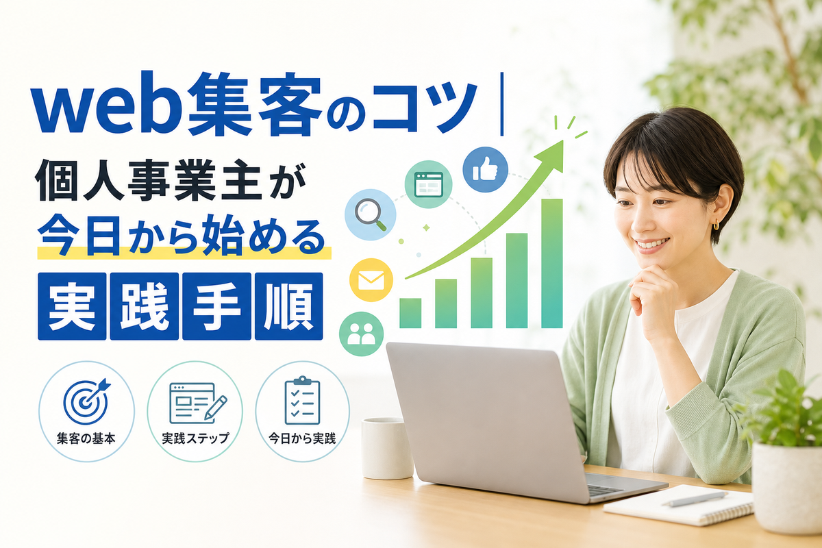 web集客のコツ|個人事業主が今日から始める実践手順