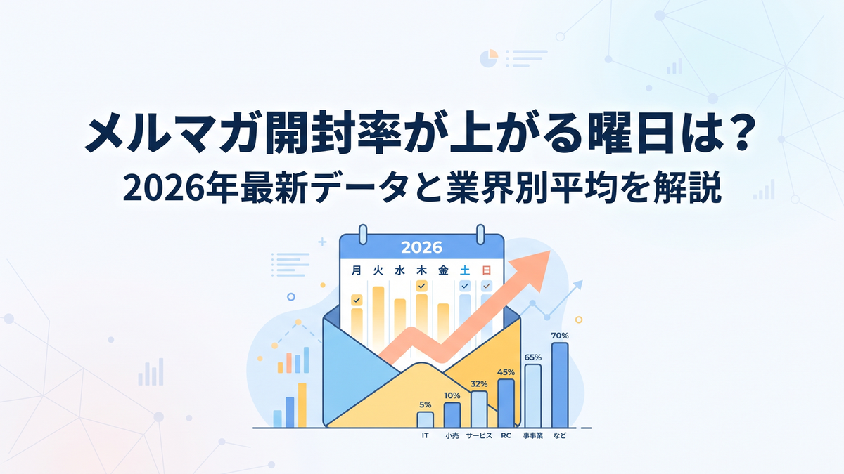 メルマガ開封率が上がる曜日は？2026年最新データと業界別平均を解説