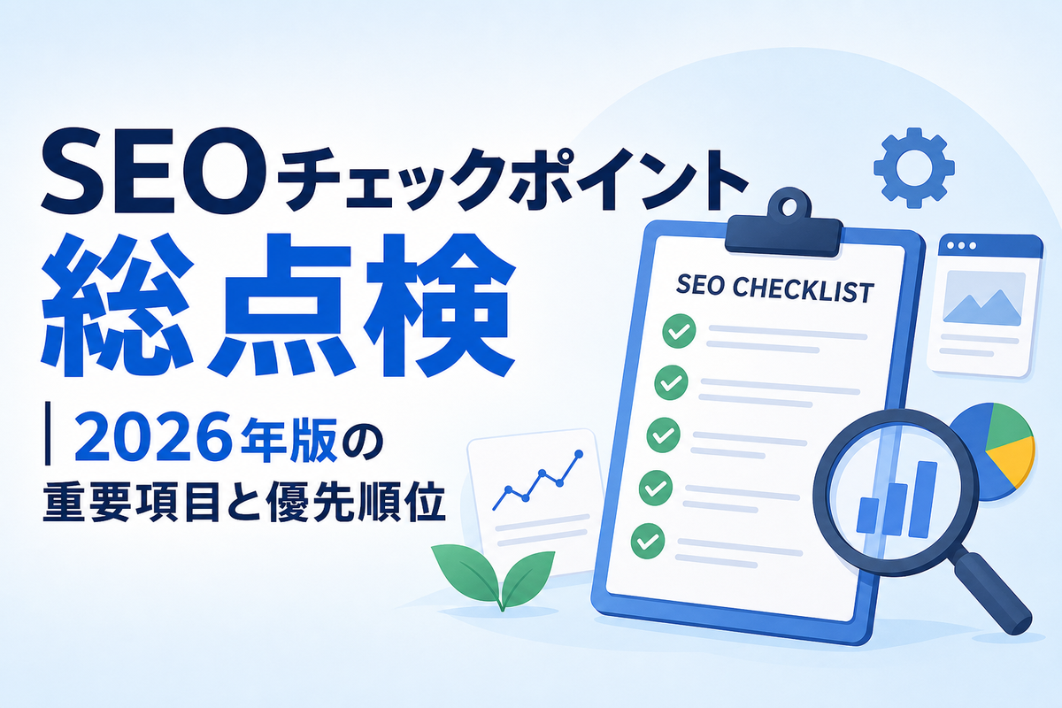 SEOチェックポイント総点検|2026年版の重要項目と優先順位