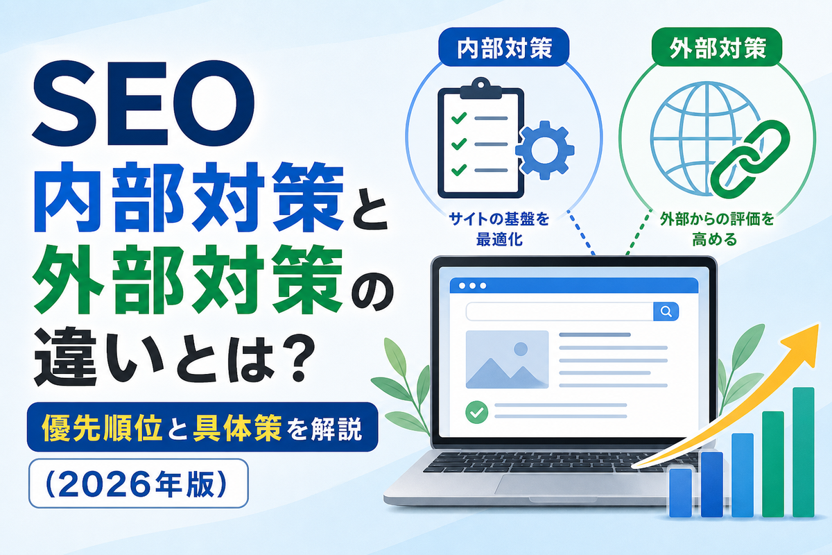 SEO内部対策と外部対策の違いとは?優先順位と具体策を解説(2026年版)