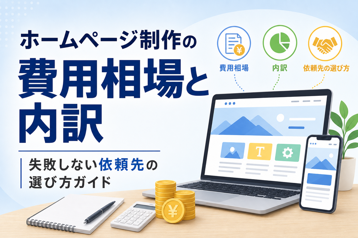 ホームページ制作の費用相場と内訳|失敗しない依頼先の選び方ガイド