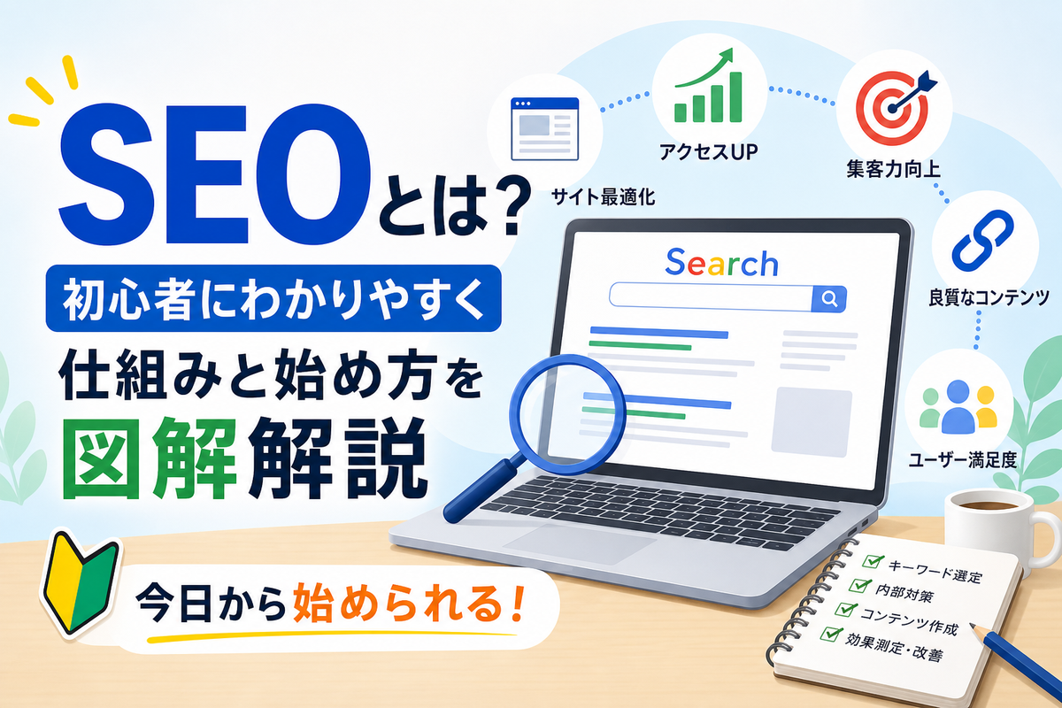 SEOとは?初心者にわかりやすく仕組みと始め方を図解解説