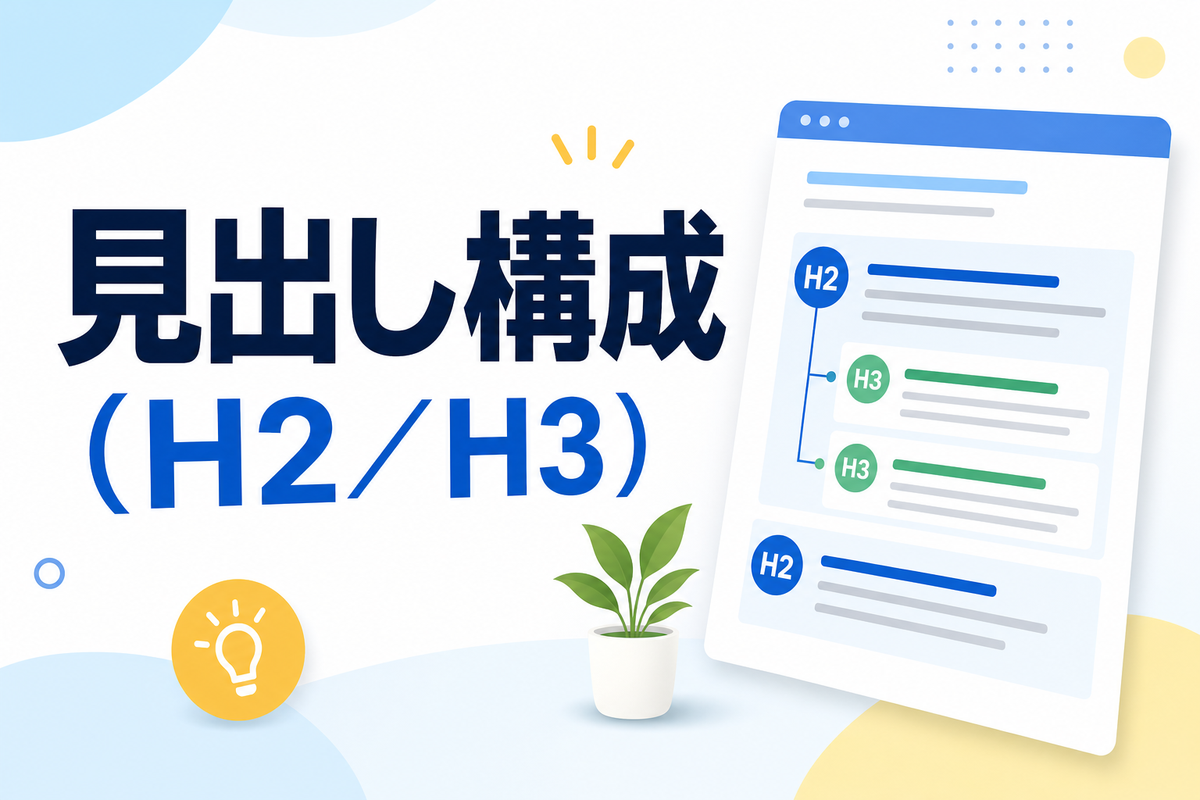 見出し構成（H2／H3）