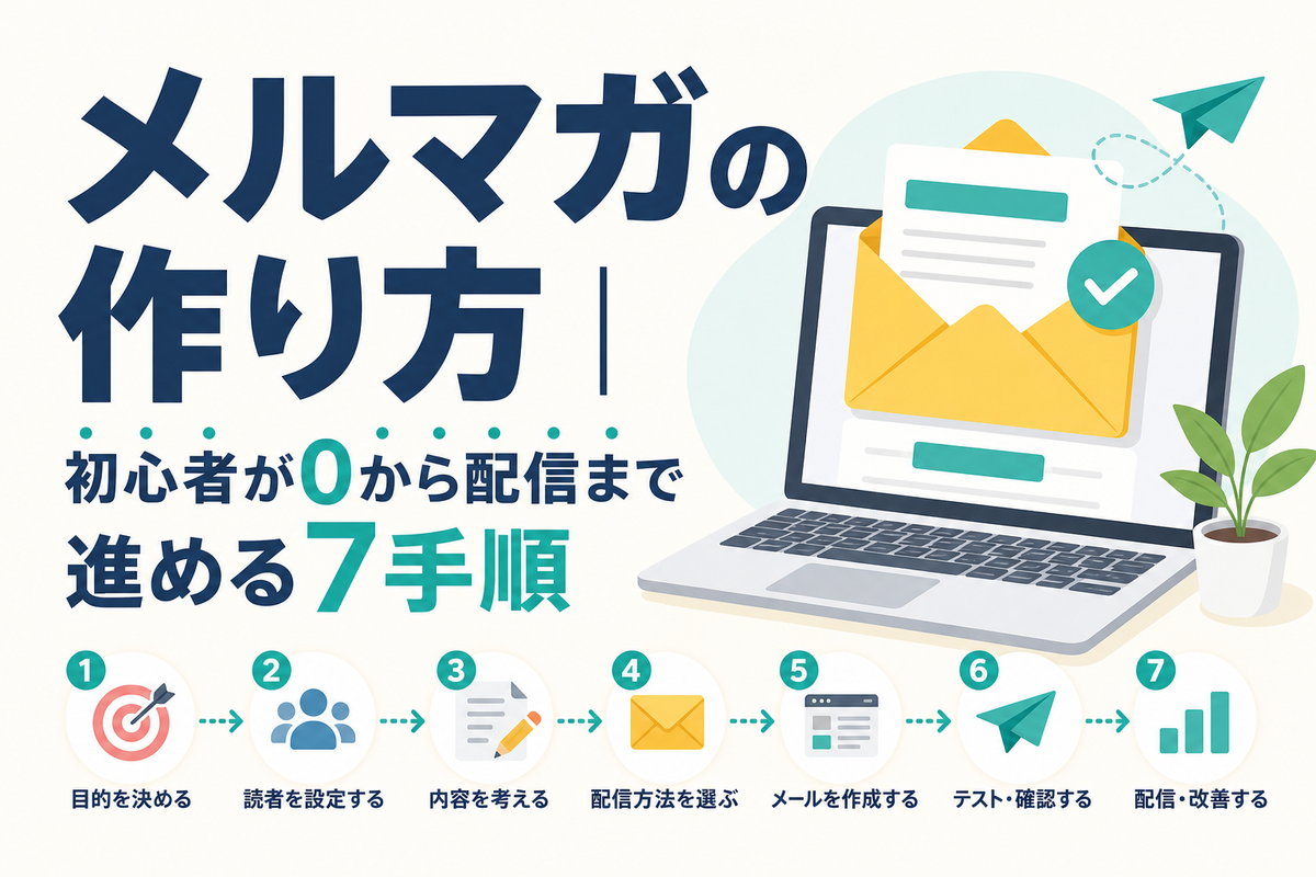 メルマガの作り方|初心者が0から配信まで進める7手順