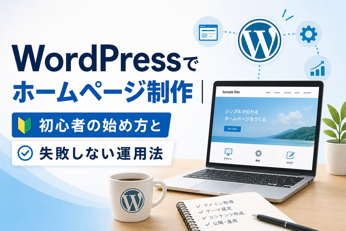 WordPressでホームページ制作｜初心者の始め方と失敗しない運用法