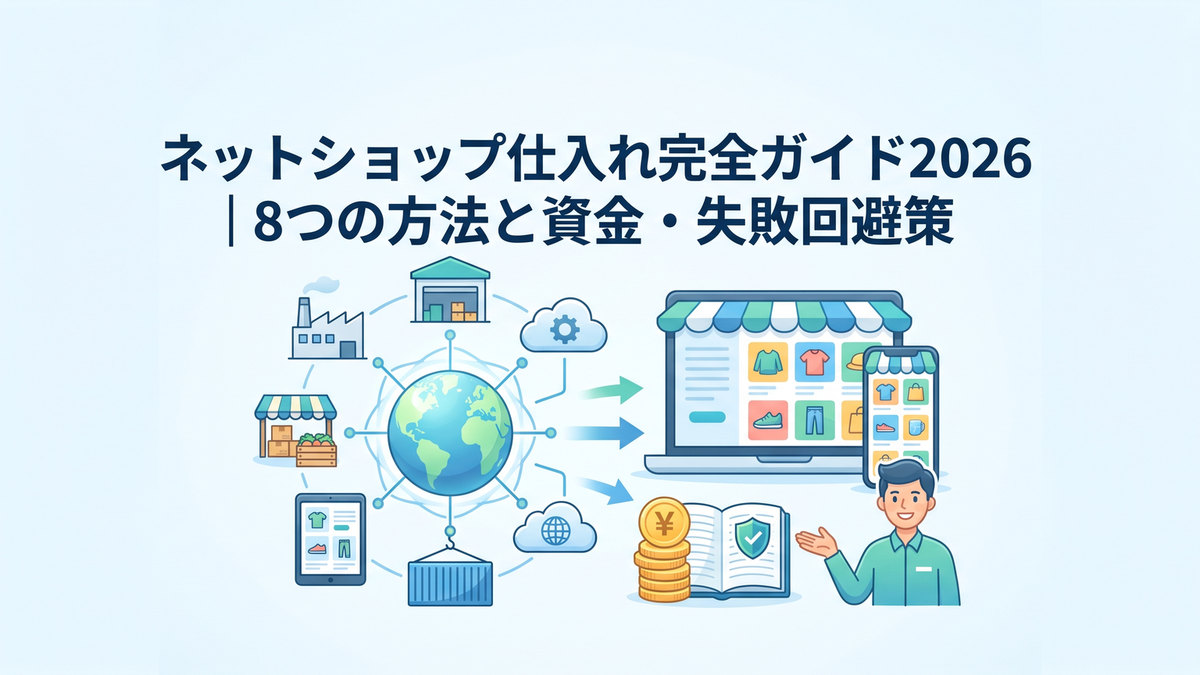 ネットショップ仕入れ完全ガイド2026｜8つの方法と資金・失敗回避策